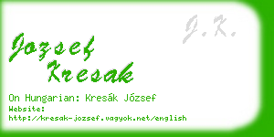 jozsef kresak business card