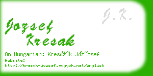 jozsef kresak business card